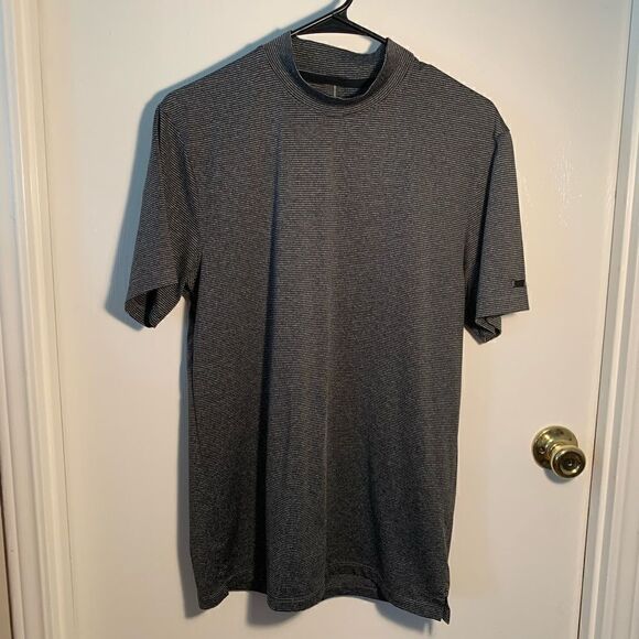 Nike EUC Dri-Fit gray striped T shirt Size small - Picture 1 of 6